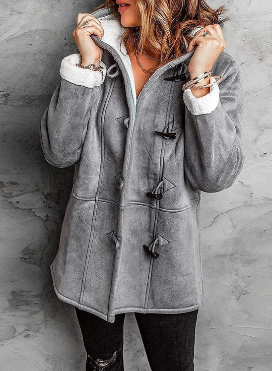 SHAIRA | ELEGANT CASHMERE HOODED COAT