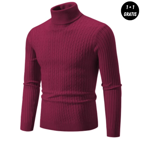 LORETT | Warm Knit Sweater with Turtleneck