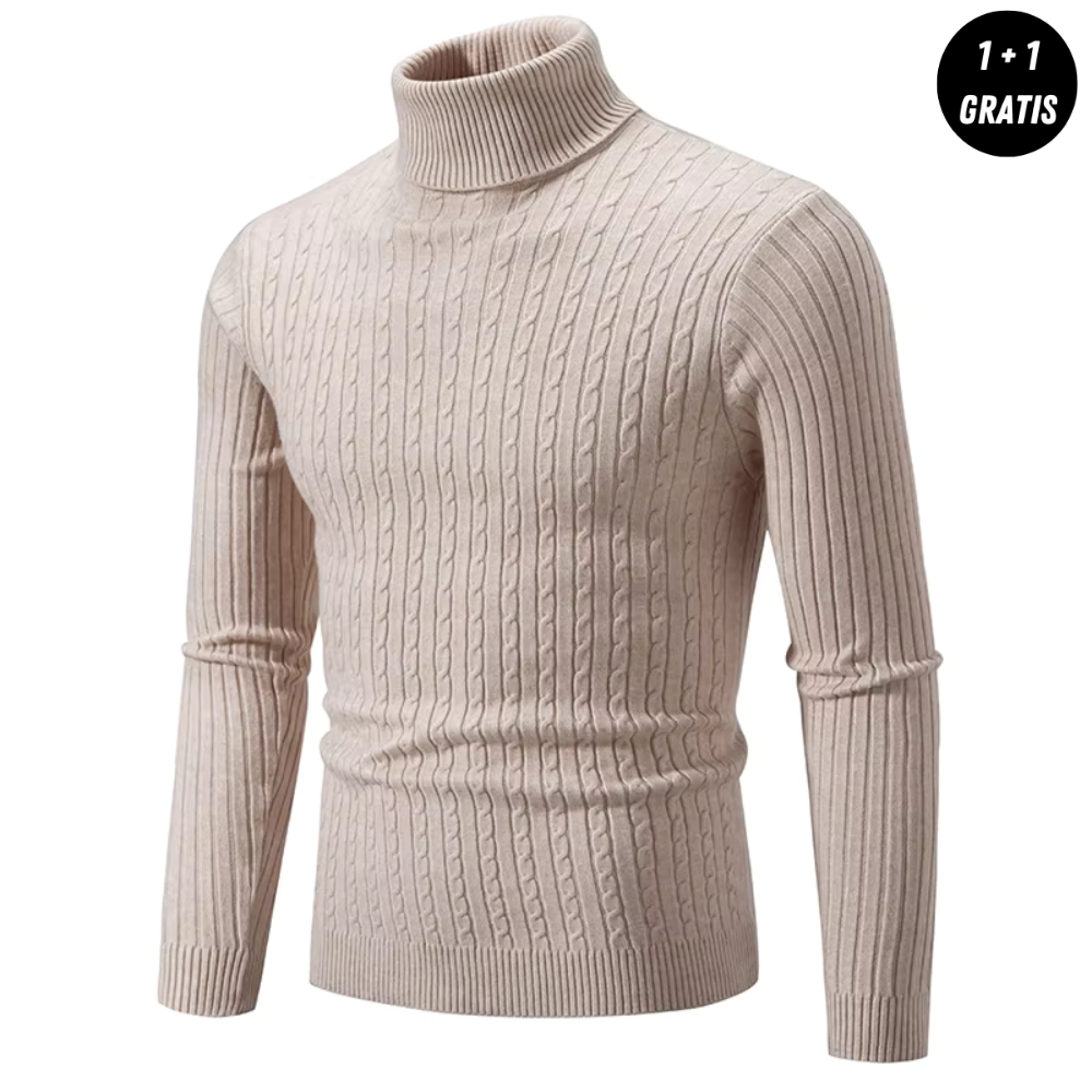 LORETT | Warm Knit Sweater with Turtleneck