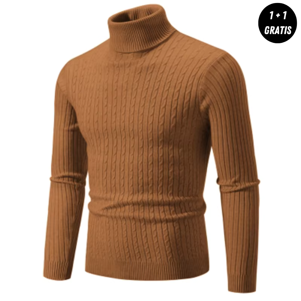 LORETT | Warm Knit Sweater with Turtleneck