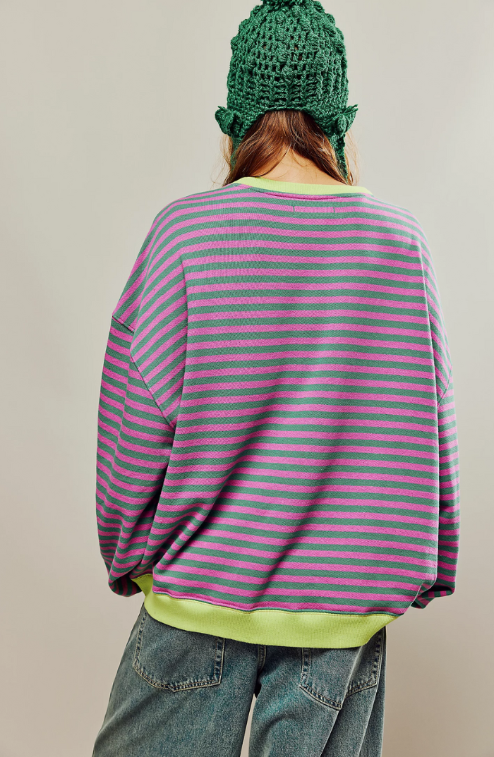 Manyana - Oversized sweater with stripes