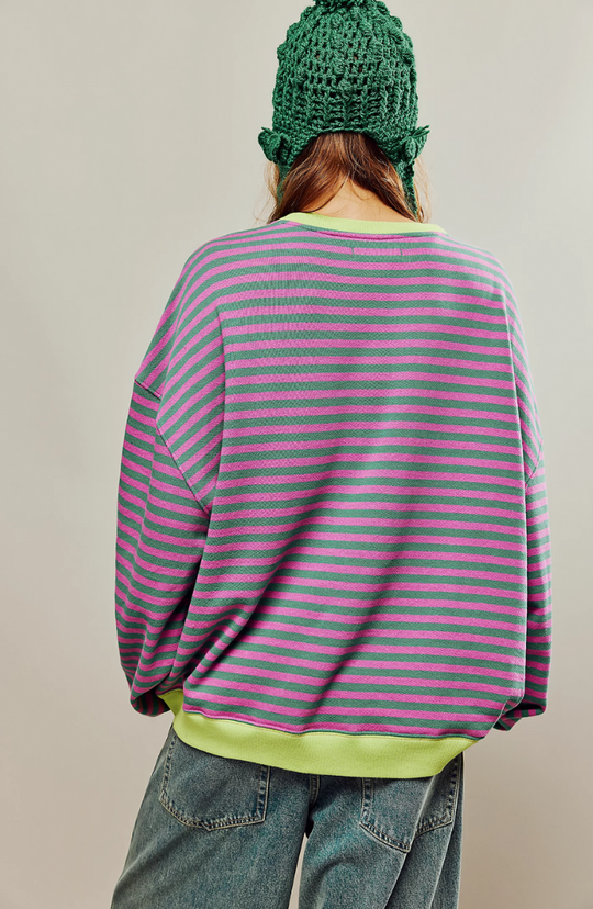 Manyana - Oversized sweater with stripes