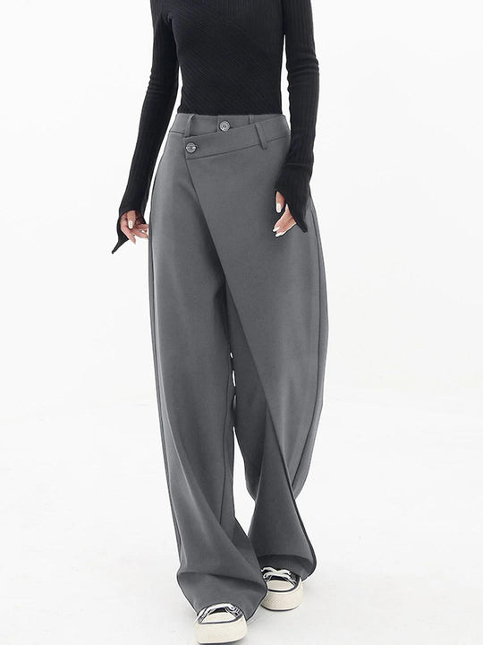 CHLOE | ASYMMETRICAL WIDE-LEG PANTS