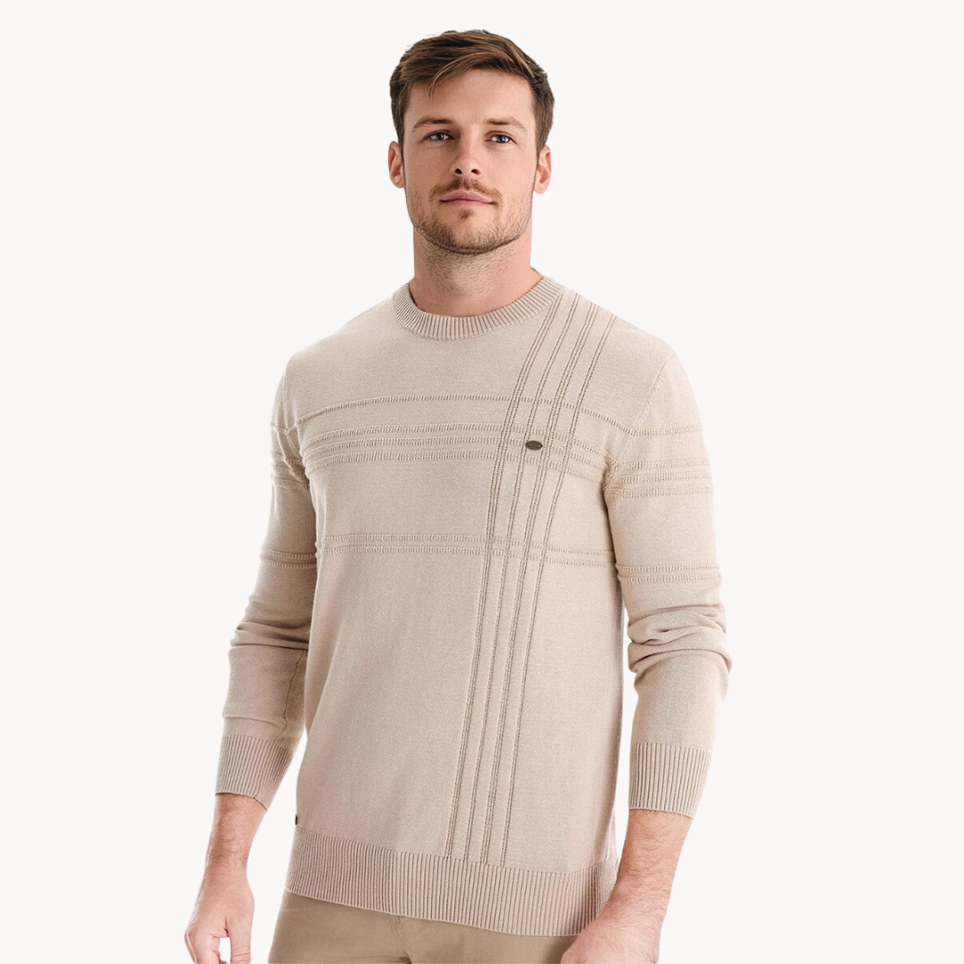 Prospora™ | Men's Sweater with Diamond Pattern