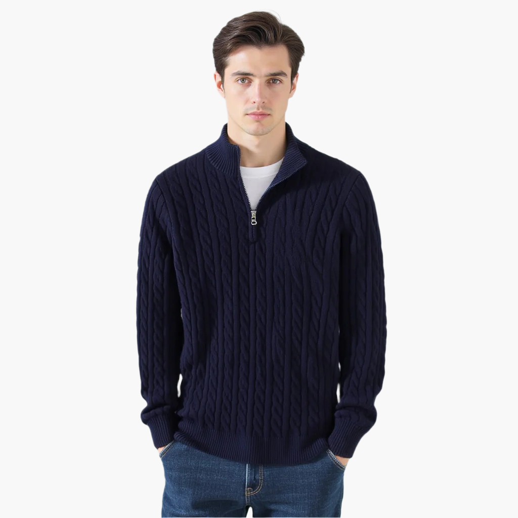 Giuseppe™ | Luxe Zip-Up Knit Sweater