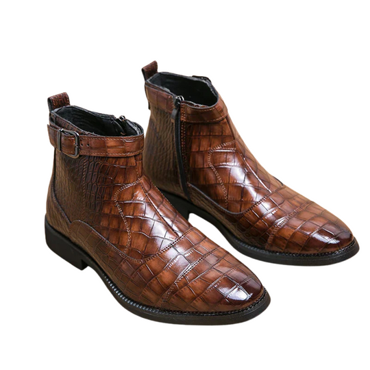 Laurent™ - Leather Boots with Buckle