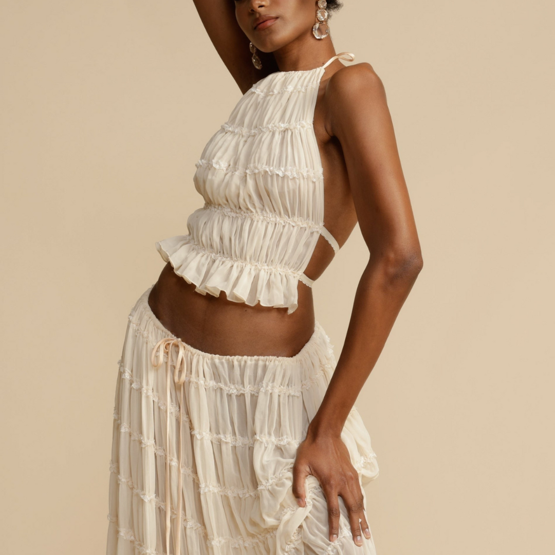 ADIRA | HALTER TOP AND SKIRT SET