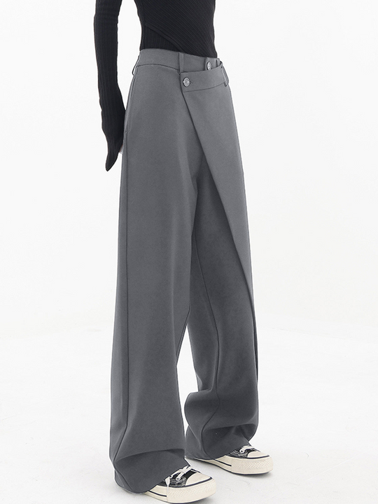 CHLOE | ASYMMETRICAL WIDE-LEG PANTS