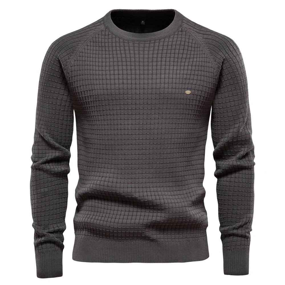 Prospora™ | Men's Sweater with Grid Pattern