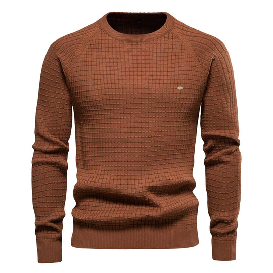 Prospora™ | Men's Sweater with Grid Pattern