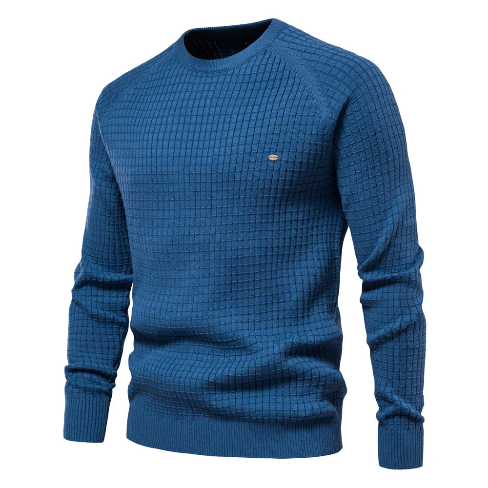 Prospora™ | Men's Sweater with Grid Pattern