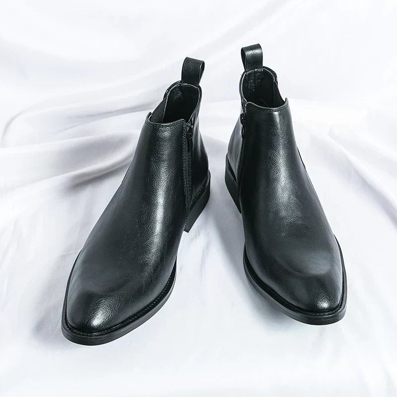 Daniel™ - Leather Chelsea Boots with Zipper Closure