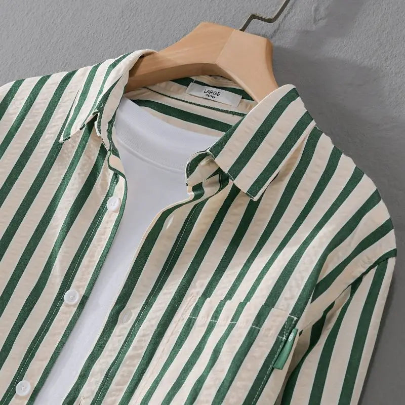 ETHAN | STRIPED LINEN SHIRT