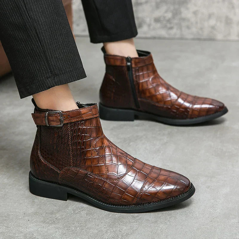 Laurent™ - Leather Boots with Buckle