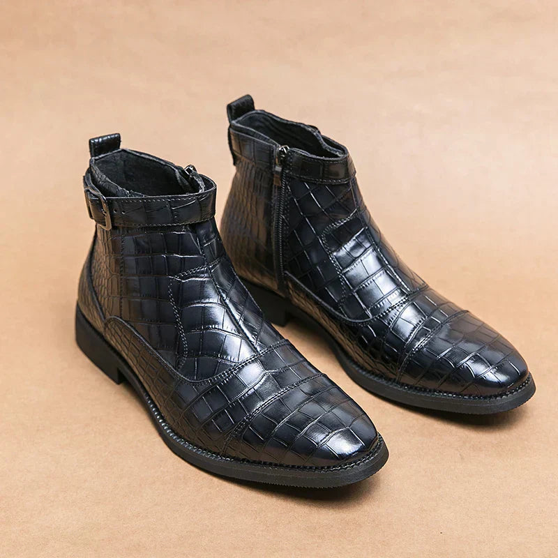 Laurent™ - Leather Boots with Buckle