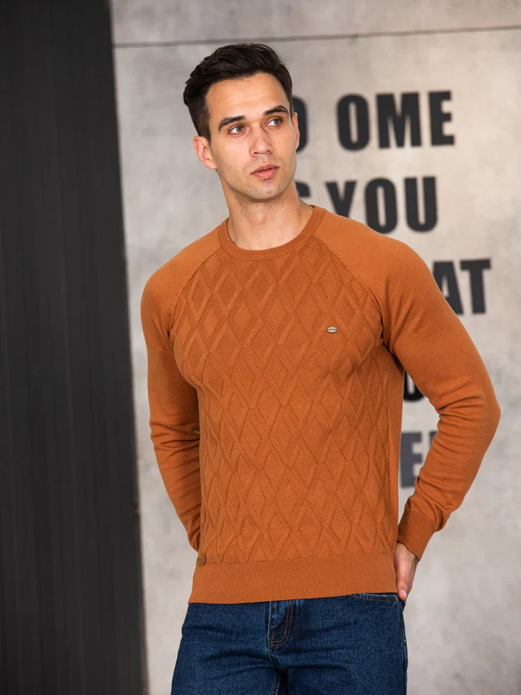 Prospora™ | Men's Sweater with Checkered Design