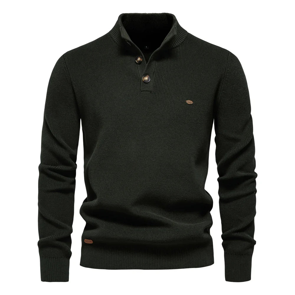 Prospora™ | Men's Sweater with Button Design