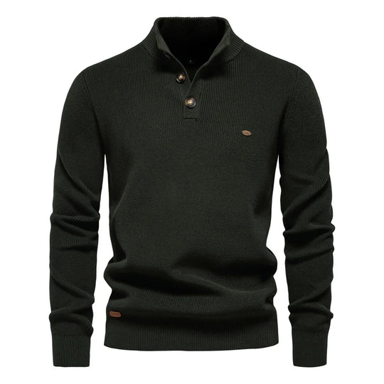 Prospora™ | Men's Sweater with Button Design