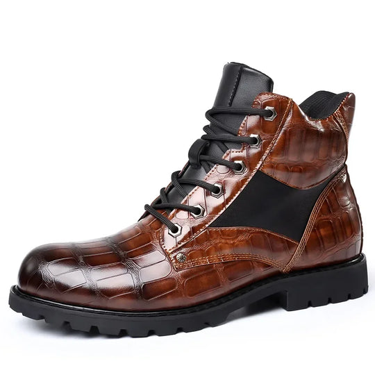 Guy™ | Croc Leather Boots