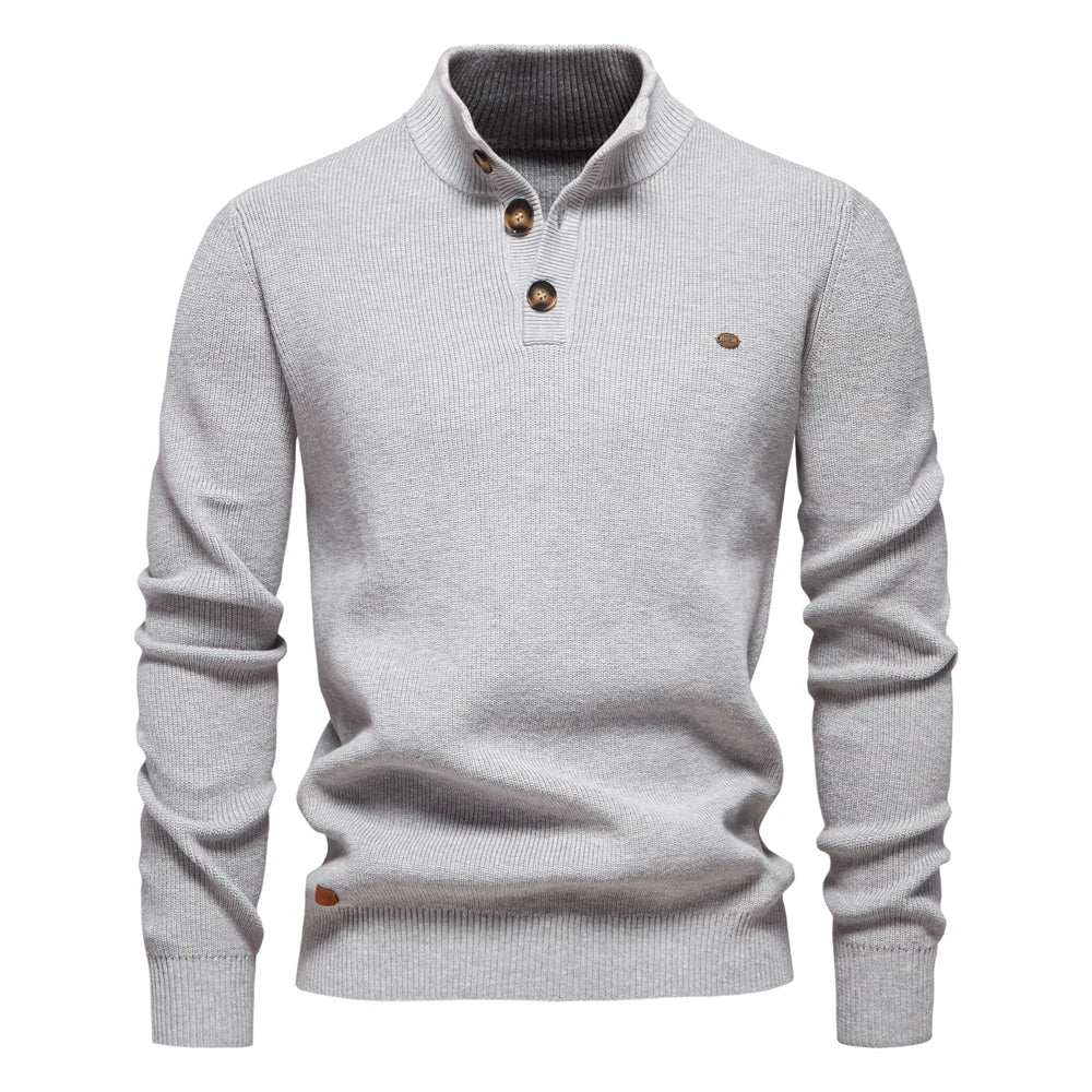 Prospora™ | Men's Sweater with Button Design