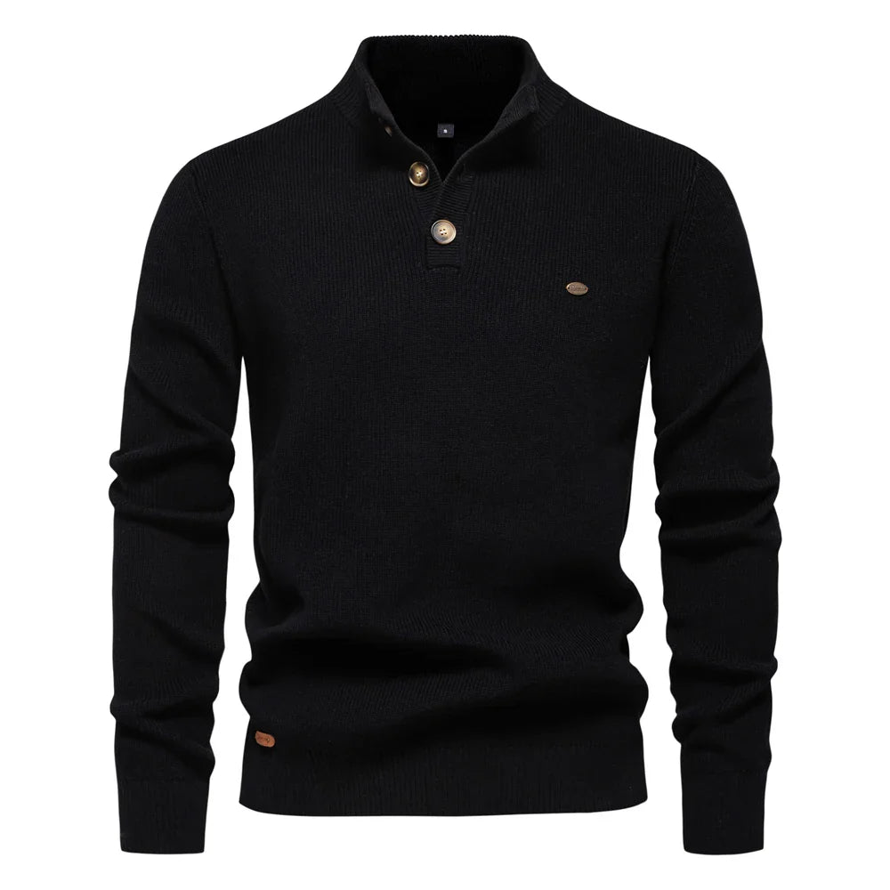 Prospora™ | Men's Sweater with Button Design