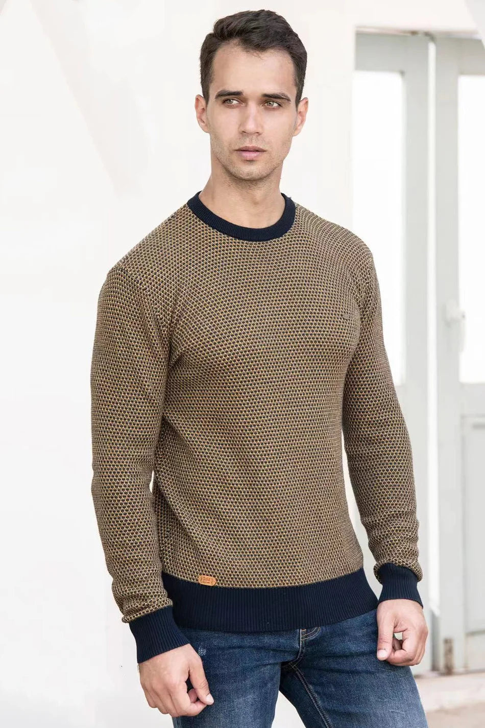 Prospora™ | Men's Sweater with Diamond Pattern