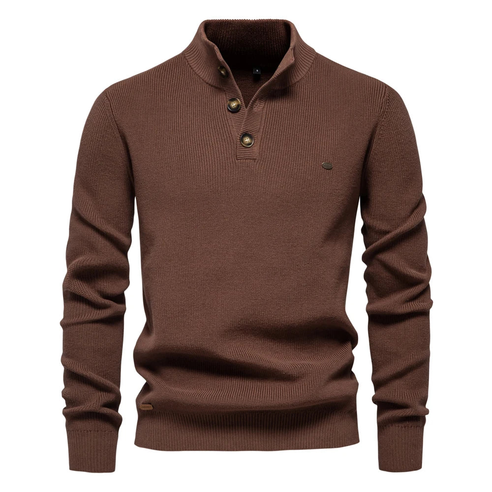 Prospora™ | Men's Sweater with Button Design