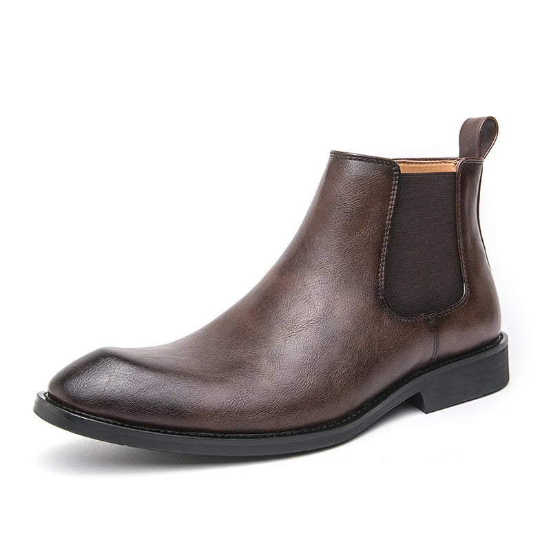 Daniel™ - Leather Chelsea Boots with Zipper Closure