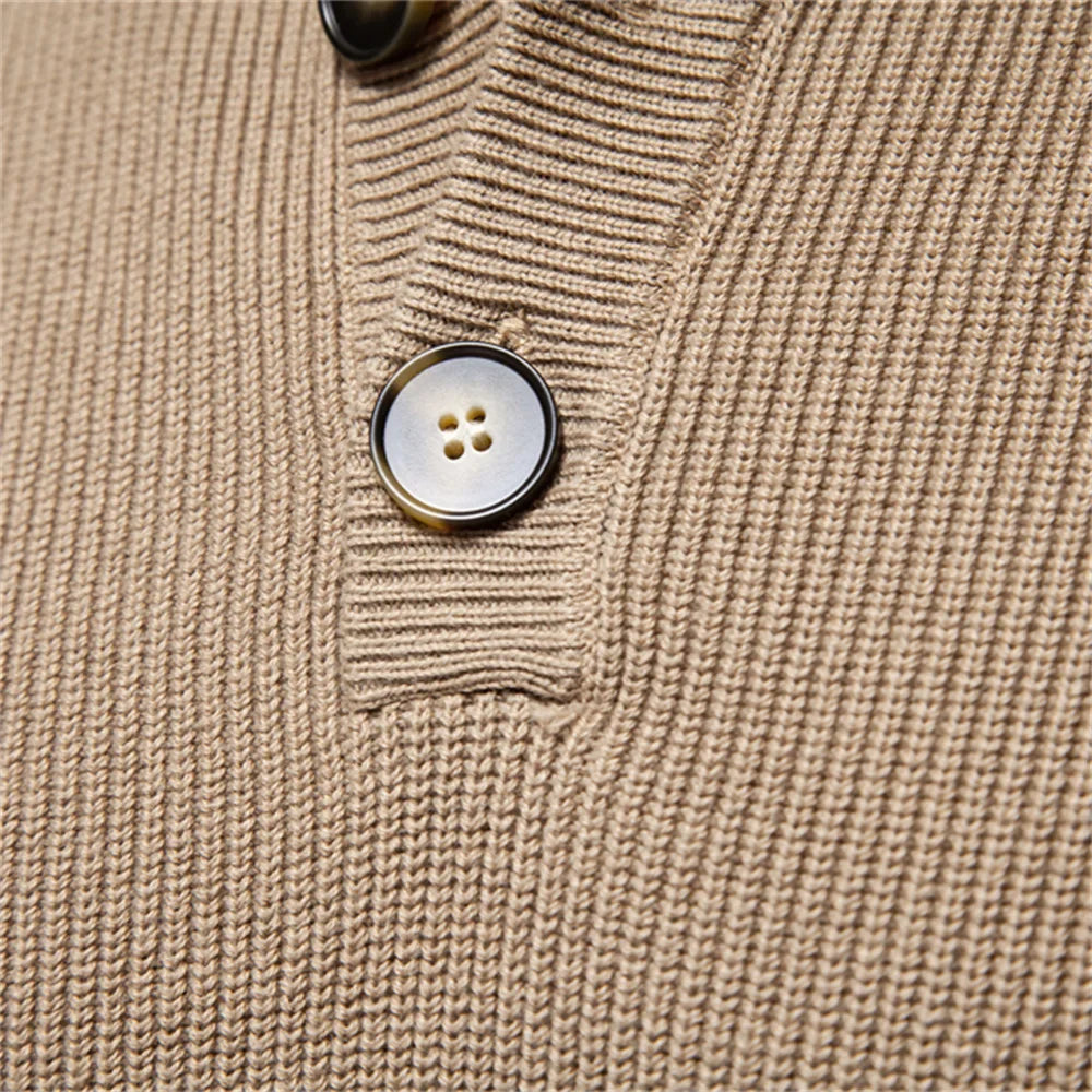 Prospora™ | Men's Sweater with Button Design