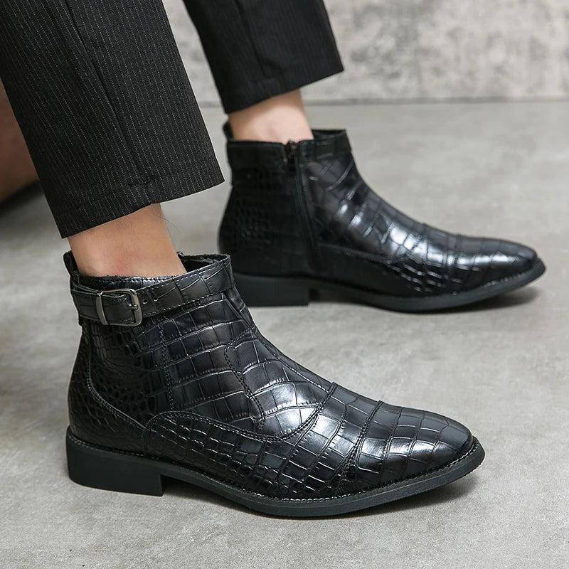 Laurent™ - Leather Boots with Buckle