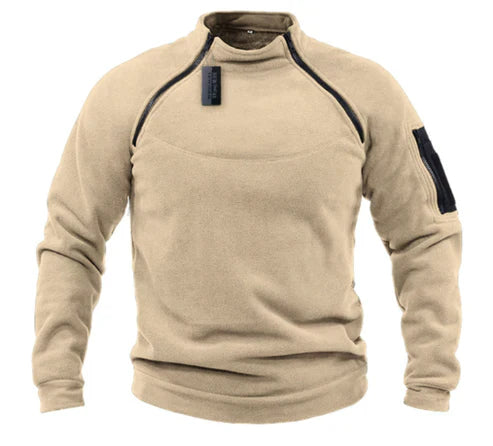 FREDDIE | MILITARY STYLE FLEECE SWEATER