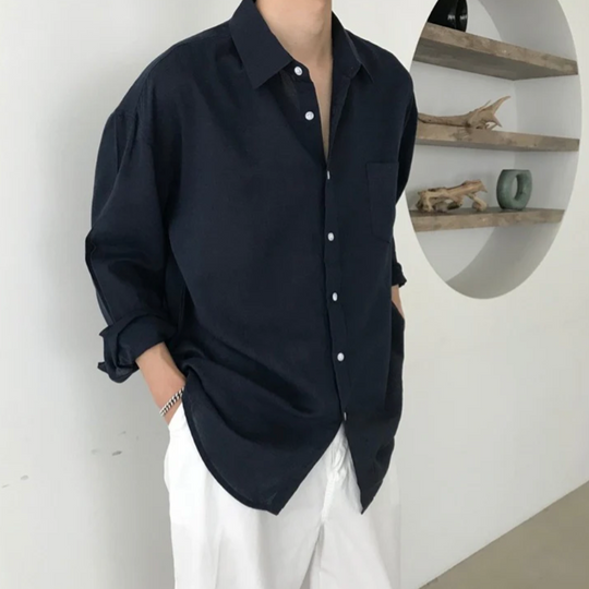 100% Linen Pocket Shirt