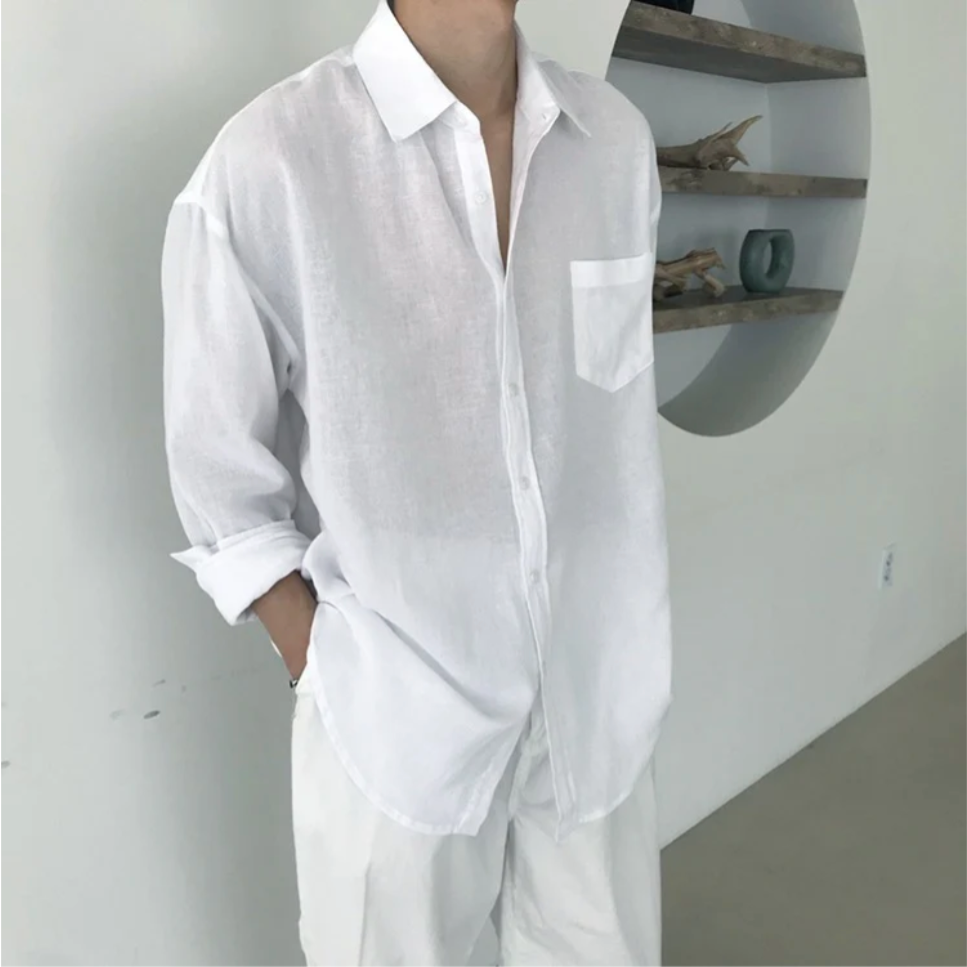 100% Linen Pocket Shirt