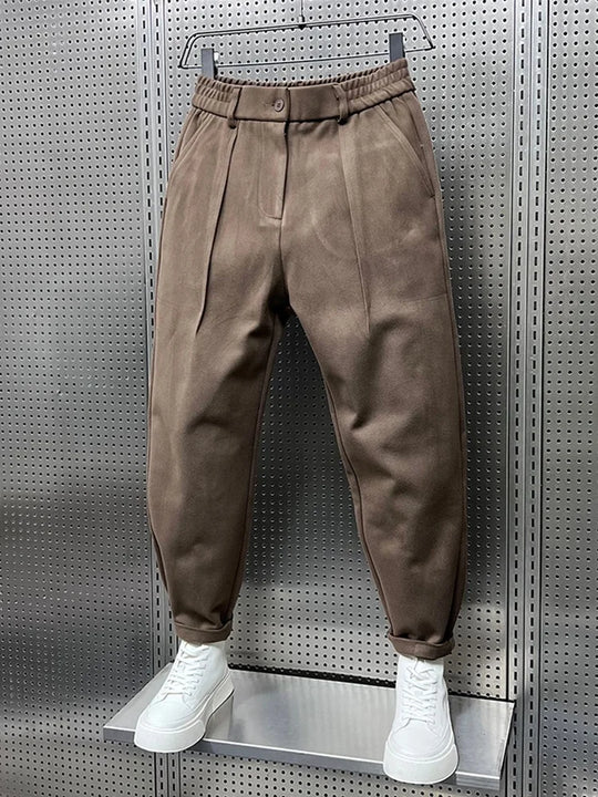 Mathieu - Elegant Mélange Trousers