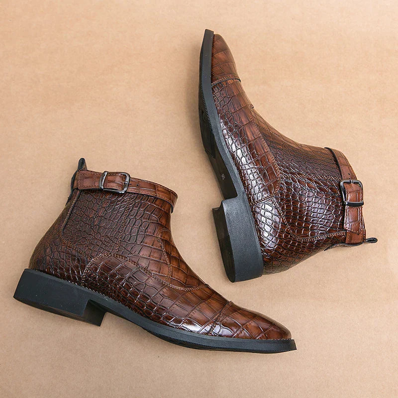 Laurent™ - Leather Boots with Buckle