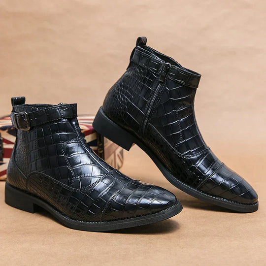 Laurent™ - Leather Boots with Buckle