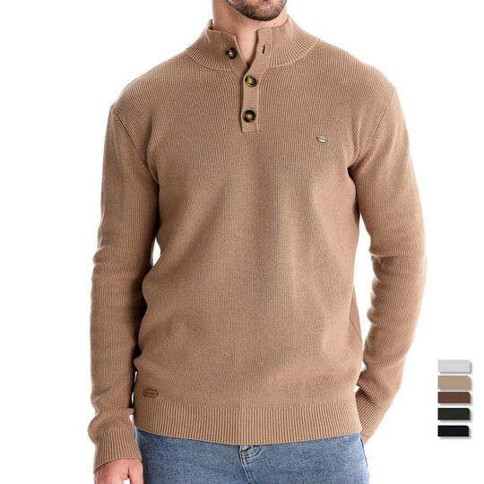 Prospora™ | Men's Sweater with Button Design