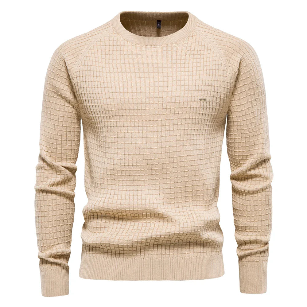 Prospora™ | Men's Sweater with Grid Pattern