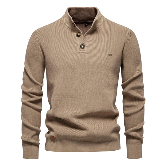 Prospora™ | Men's Sweater with Button Design