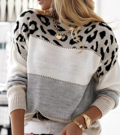 LAYLA | CHIC LEOPARD PRINT SWEATER