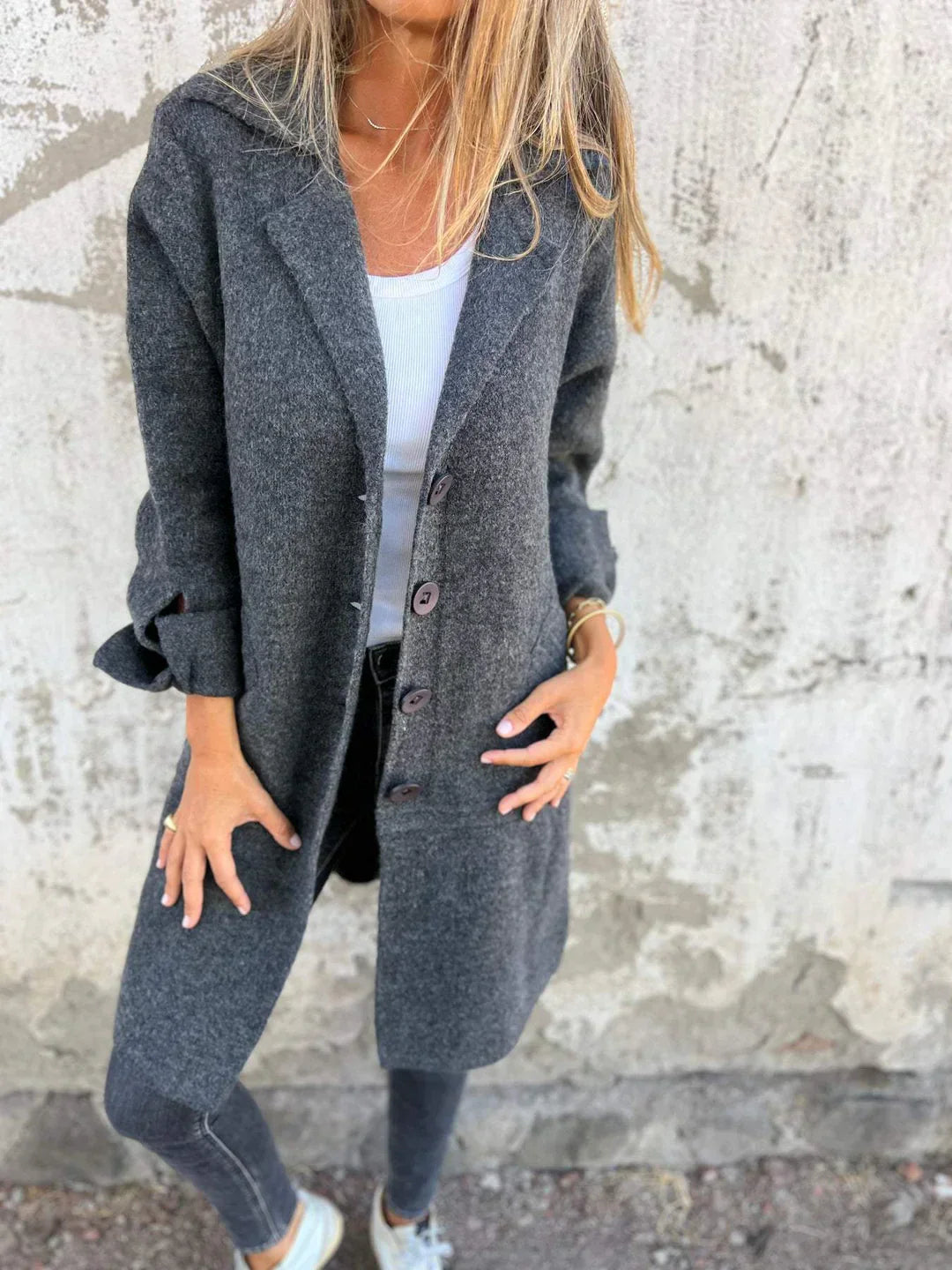 Baylea - Single-Breasted Casual Coat