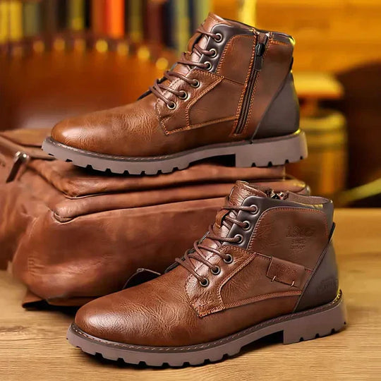 Marcel™ | Robust Leather Lace-Up Boots