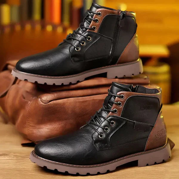 Marcel™ | Robust Leather Lace-Up Boots