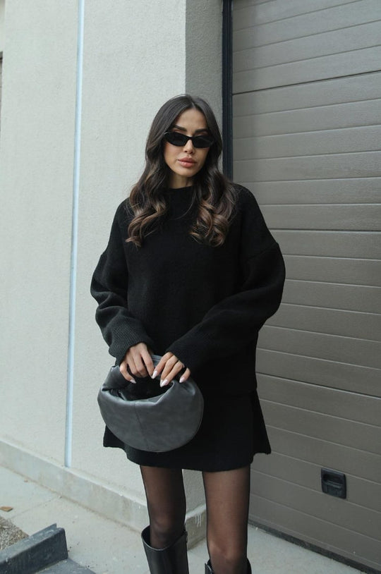 Chic Knit Sweater & Skirt Set