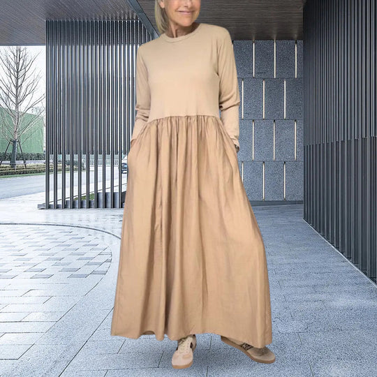 Beatrice | Long Sleeve Knit Midi Dress