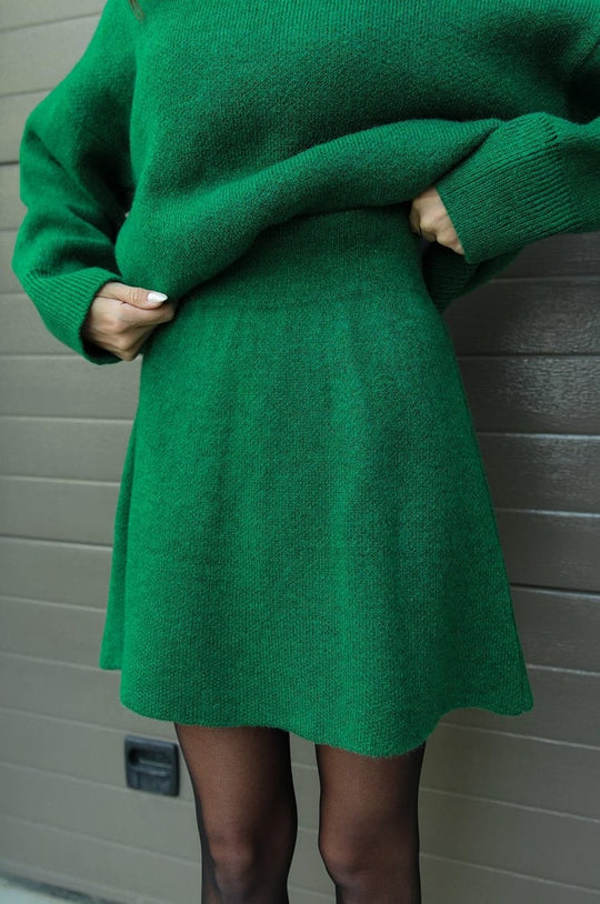 Chic Knit Sweater & Skirt Set